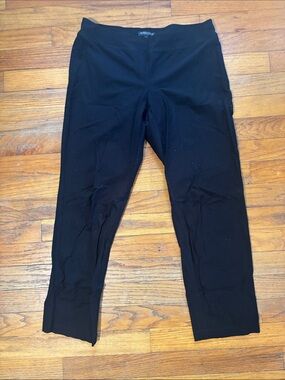 Eileen Fisher Black Cropped slim viscose blend Stretch pants